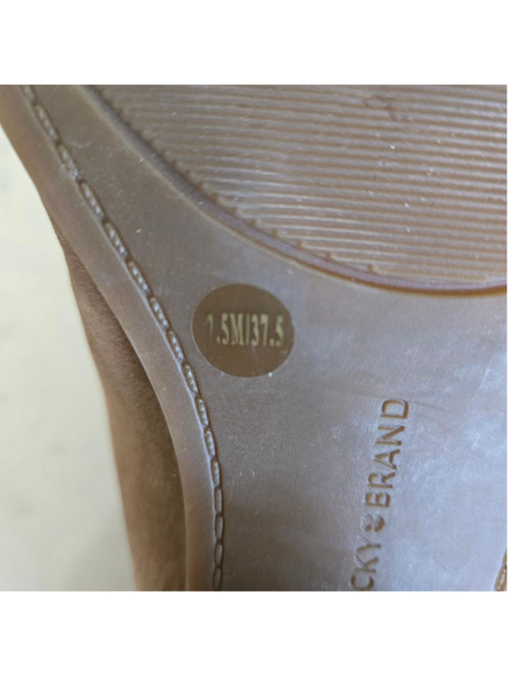 Women's Lucky Brand Tan Suede Mules Size 7.5 - Picture 10 of 11